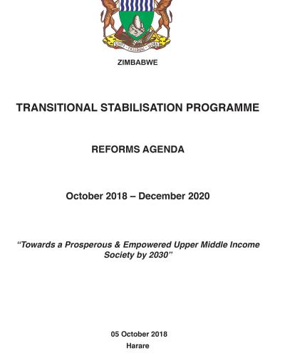 Publication cover - Zimbabwe Transitional Stabilisation Programme